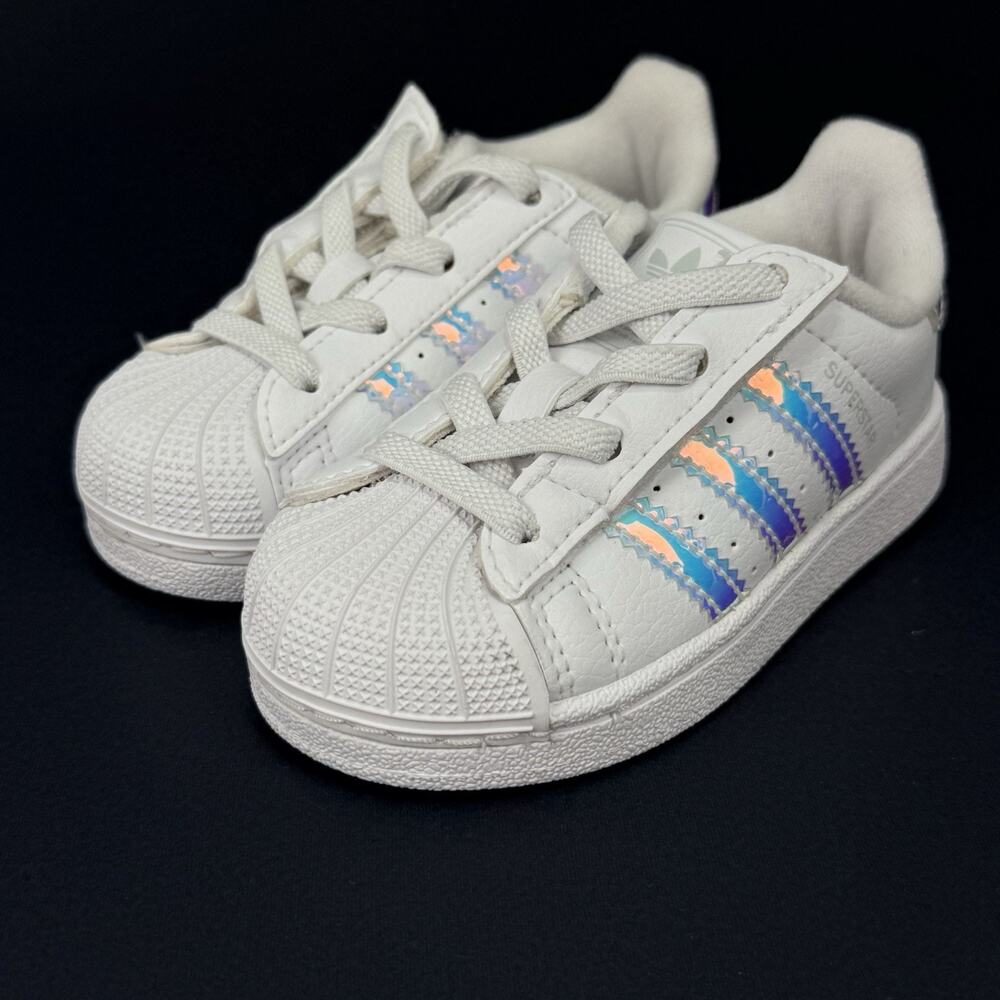 Adidas Superstar EL Toddler Size 5.5K White Cloud White CG3598 New No Box
